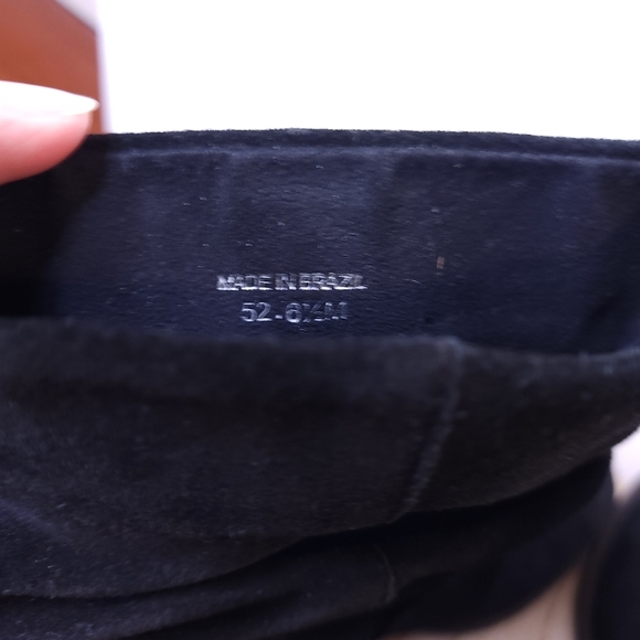 Black Suede Boots Vince Camuto Parka Slouchy WomenSZ 6.5 M Booties 3" heel - Picture 6 of 9